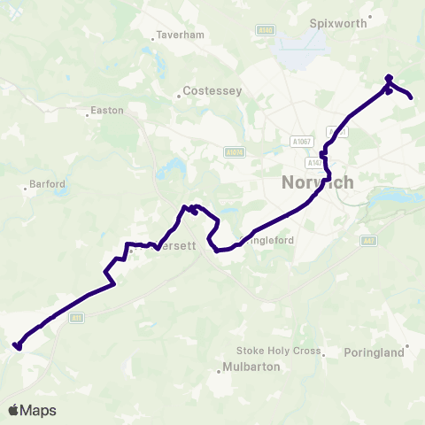 First Norfolk & Suffolk Overstrand Way - Memorial Playing Field map