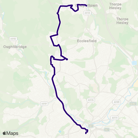 First South Yorkshire Angel St / Cg3 - Market Pl / Lound Side map