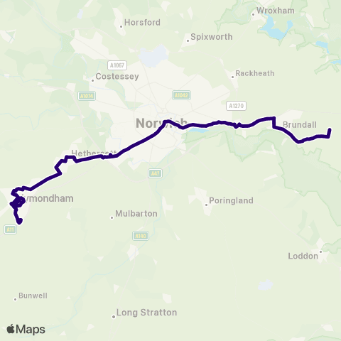 First Norfolk & Suffolk Goshawk Rise - Hilary Close map