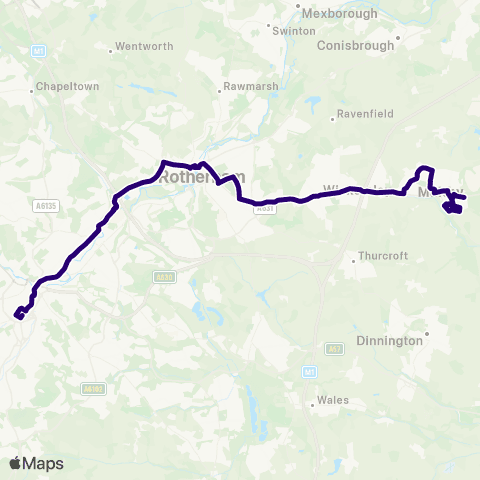 First South Yorkshire Tickhill Rd / Quilter Rd - Eyre St / Moor Market Es3 map