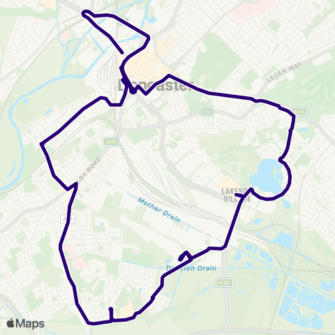 First South Yorkshire Doncaster Frenchgate Interchange / B9 - Doncaster Frenchgate Interchange / B2 map
