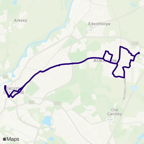 First South Yorkshire Doncaster Frenchgate Interchange / C2 - Doncaster Frenchgate Interchange / B2 map