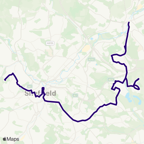 First South Yorkshire Tinker Ln / Bole Hill Rd - Rotherham Interchange / A3 map