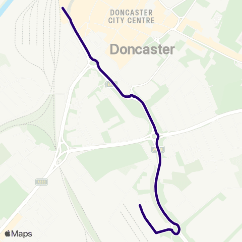 First South Yorkshire Doncaster Frenchgate Interchange / A4 - Heavens Walk / White Rose Way map