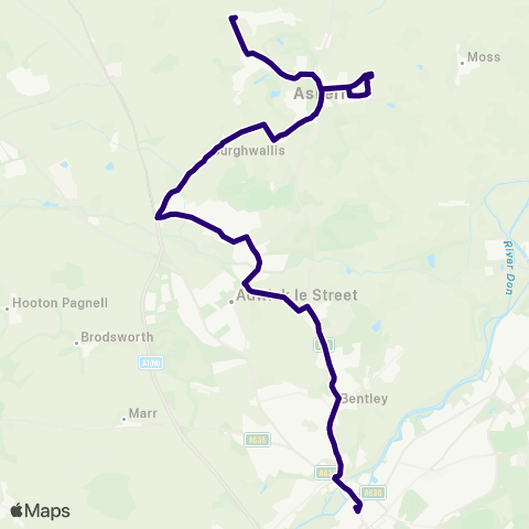 First South Yorkshire Redmires Rd / Terminus - Arnold Av / Stoneley Crescent map