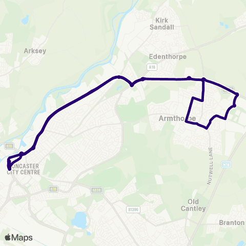 First South Yorkshire Doncaster Frenchgate Interchange / C4 - Doncaster Frenchgate Interchange / B9 map