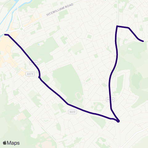 First South Yorkshire Ridgeway / Laudsdale Rd - Rotherham Interchange / C4 map