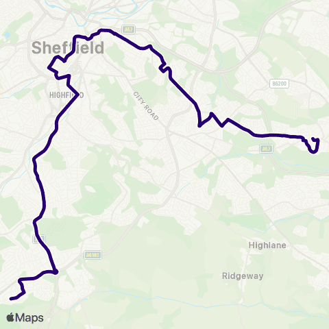 First South Yorkshire Arundel Gate / Ag3 - Cross St / Tannery St map