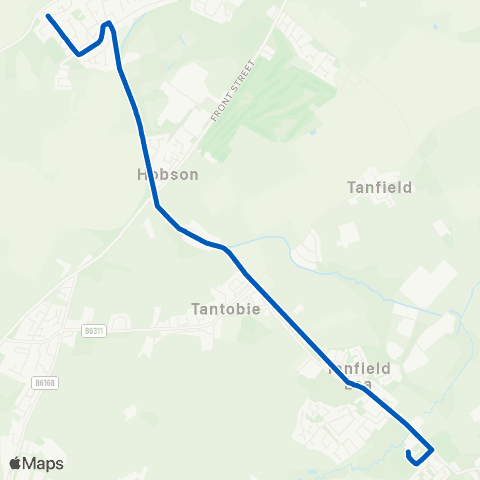 Stanley Travel Bank Top - Tanfield Comprehensive School map