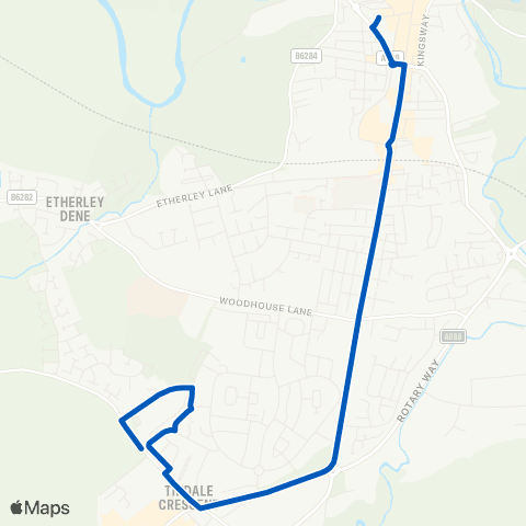 Weardale Motor Services Saddler St Stand A - Greenfields Rd / Ind Est map