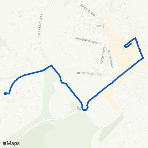 Weardale Motor Services St James Court - Consett Bus Sta Stand J map