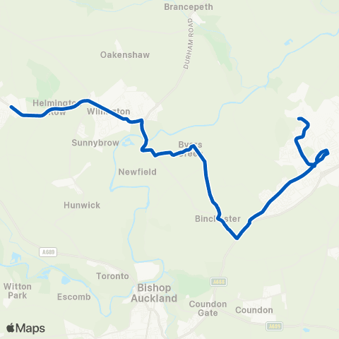 Weardale Motor Services High Street - Carr Lane-Canterbury Close map