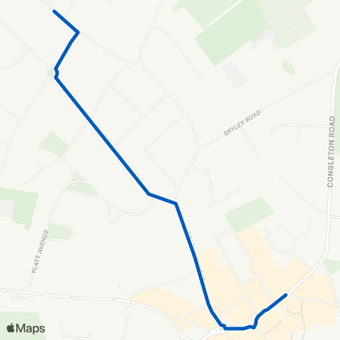 D & G Bus Cooksmere Lane - Common map