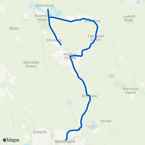 D & G Bus Needham Drive - Common map