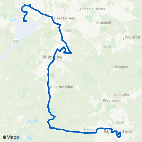 D & G Bus Bus Sta - Manchester Airport The Sta map