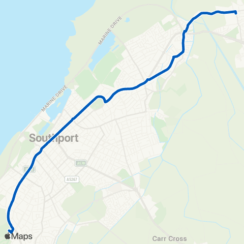 Cumfybus Greenbank High School - Church Road map