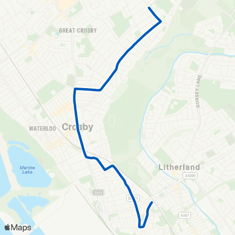 Cumfybus Newborough Avenue - Seaforth Station map