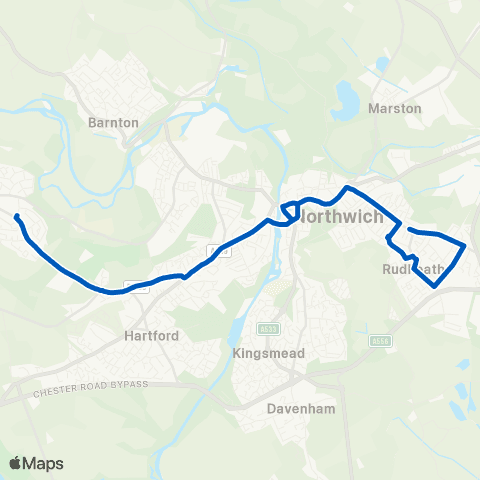 D & G Bus Doctors Surgery - Northwich Road map