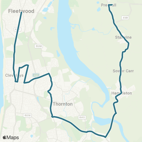 Transporabus St Aidan's Cetc - Health Centre map