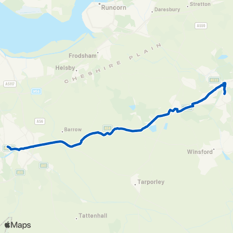 D & G Bus Northwich Bus Interchange - Chester Bus Interchange map