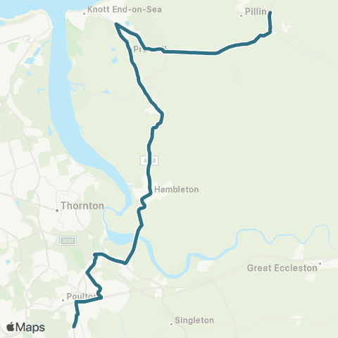 Transporabus Baines HS School Only - Taylors Lane map