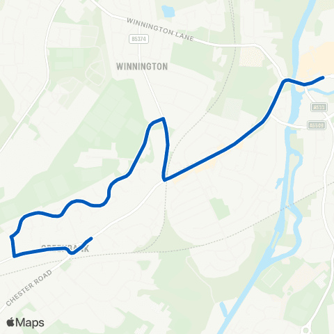 D & G Bus Northwich Bus Interchange - Greenbank Hotel map
