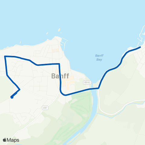 Deveron Coaches Town Hall - Banff Academy map