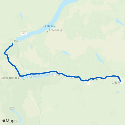 Dochertys Midland Coaches Hill Street - Manse Road map