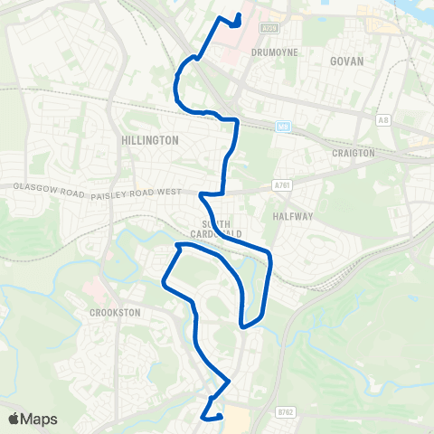 Colchri Coaches Silverburn Bus Sta - Queen Elizabeth Hospitals map