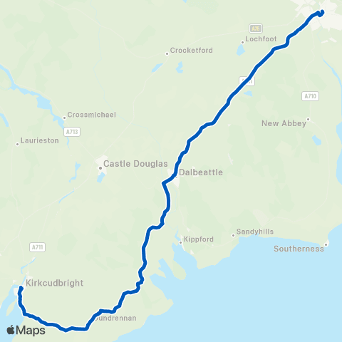 DGC Buses Dumfries Railway Sta - Harbour Square map