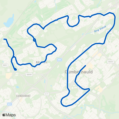Canavan Travel Croy Station - Town Centre stances map