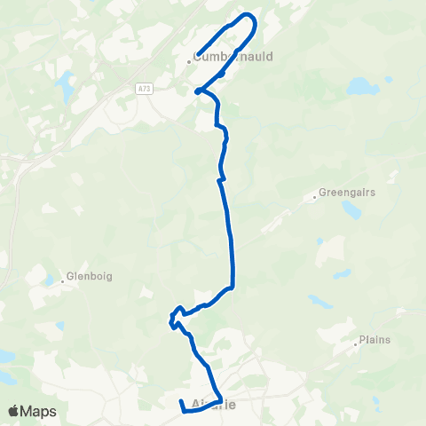 Canavan Travel Monklands General Hosp - Town Ctr Stances map