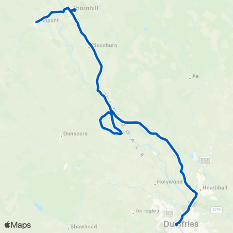 DGC Buses Main Street - Whitesands map