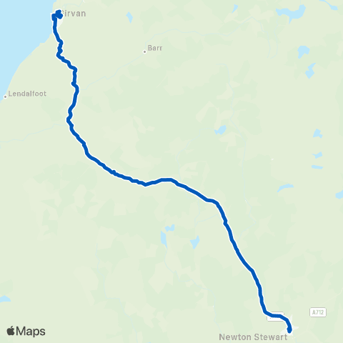 DGC Buses Girvan Station - Dashwood Square map