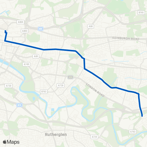 Ember Buchanan Bus Station - Carmyle Station map