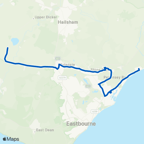 Cuckmere Buses The Square - Railway Station map