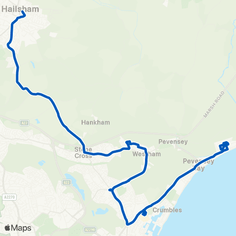 Cuckmere Buses High Street - The Square map