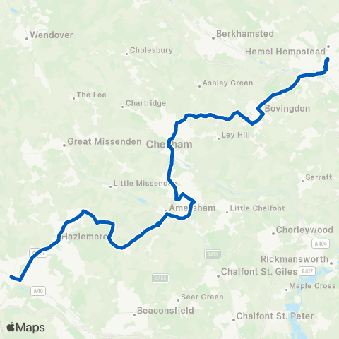 Carousel Buses High Wycombe Busstn - Townsend Road map