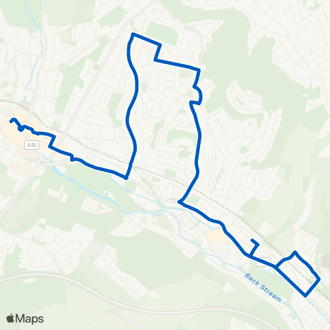 Carousel Buses Orchard Road - High Wycombe Busstn map