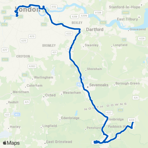 Centaur Coaches Blackfriars Station - Eastlands map