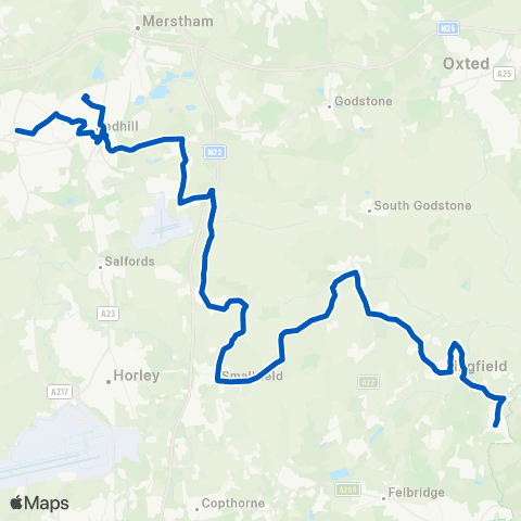 Cruisers Church - East Surrey Hospital map