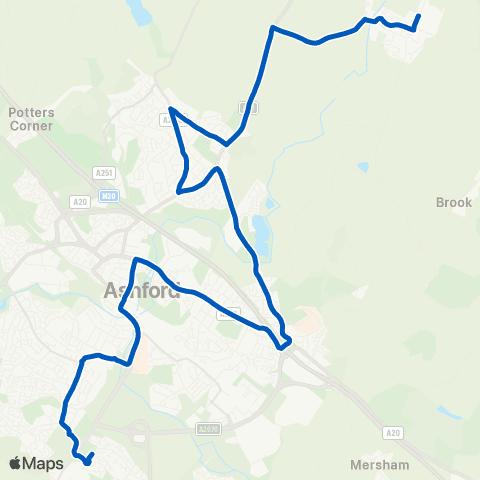 Chalkwell Garage & Coach Hire Tesco Park Farm - Wye Free School map