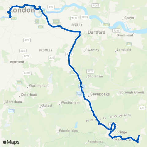 Centaur Coaches Blackfriars Station - Eastlands map