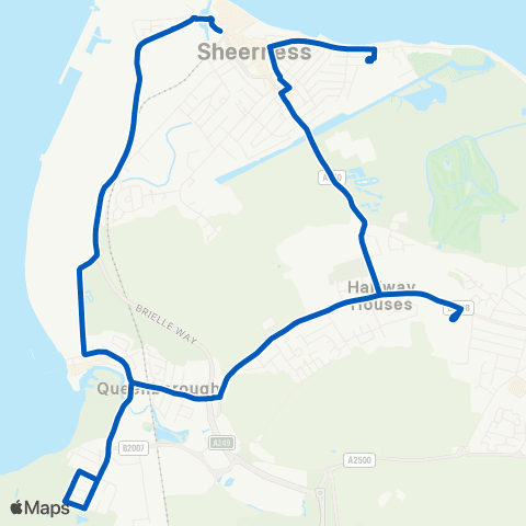 Chalkwell Garage & Coach Hire Ekc Sheppey Secondary - Railway Station map