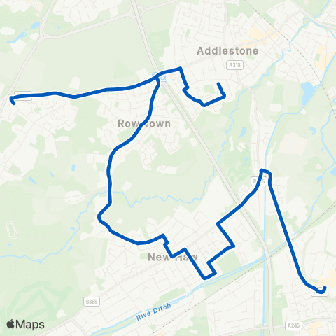 Carlone Buses Tesco - Morrisons map