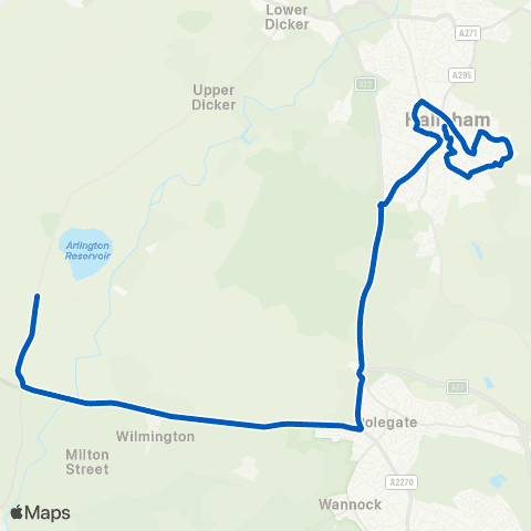 Cuckmere Buses High Street - Tesco map