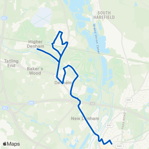 Carousel Buses Community Centre - York Road (Ub8) map