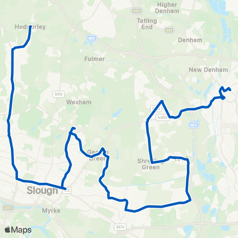 Carousel Buses York Road (Ub8) - Stevenson Road map