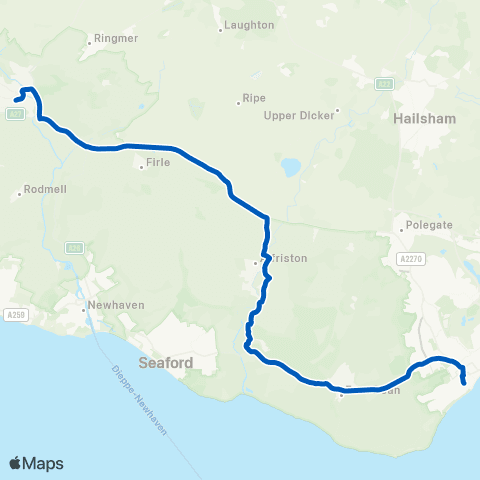 Cuckmere Buses Birley Centre - St Andrews Lane map