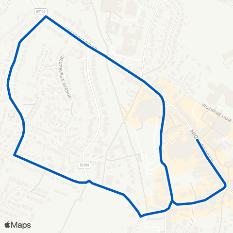 Cuckmere Buses High Street - Tesco map